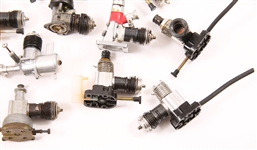 MODEL AIRPLANE .049 COX, WEN-MAC, OX CUB SMALL ENGINES - LOT OF 17