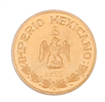 1865 B IMPERIAL MEXICAN 1 PESO GOLD COIN