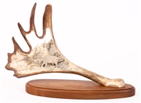 DON CONNORS CARVED CARIBOU ANTLER SCULPTURE 