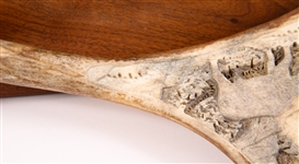 DON CONNORS CARVED CARIBOU ANTLER SCULPTURE 