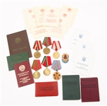 SOVIET USSR MEDALS, TRADE UNION TICKET CARDS & MORE 