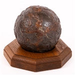 18th C. SOLID IRON CANNON SHOT BALL 