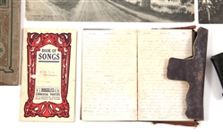 19TH & 20TH C. EPHEMERA, ADDRESS BOOK & SONG BOOKS