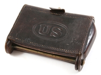 WWI U.S. LEATHER CARTRIDGE BOX ROCK ISLAND ARSENAL 1910