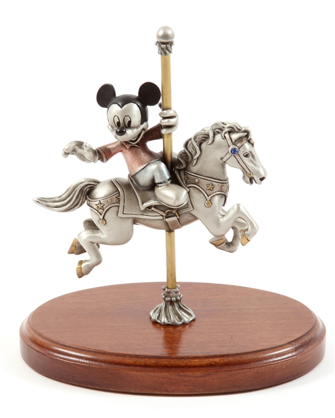 DISNEY MICKEYS CAROUSEL RIDE FIGURINE BY CHILMARK