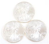 2013 U.S. 1 OZT SILVER EAGLE - LOT OF 3