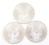 2013 U.S. 1 OZT SILVER EAGLE - LOT OF 3