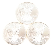 2013 U.S. 1 OZT SILVER EAGLE - LOT OF 3