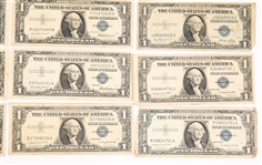SERIES 1935 & 1957 US $1 SILVER CERTIFICATES - LOT OF 23
