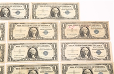 SERIES 1935 & 1957 US $1 SILVER CERTIFICATES - LOT OF 23