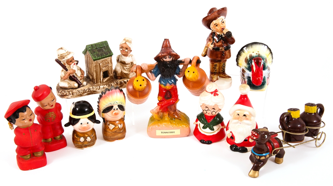 FIGURINE HOLIDAY SALT & PEPPER SHAKERS 7 PAIRS