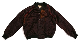 1980S NBC STUDIOS SATIN VARSITY BOMBER JACKET