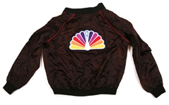 1980S NBC STUDIOS SATIN VARSITY BOMBER JACKET