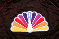 1980S NBC STUDIOS SATIN VARSITY BOMBER JACKET