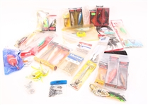 LARGE LOT OF FISHING LURES, TACKLE AND LINE