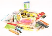 LARGE LOT OF FISHING LURES, TACKLE AND LINE