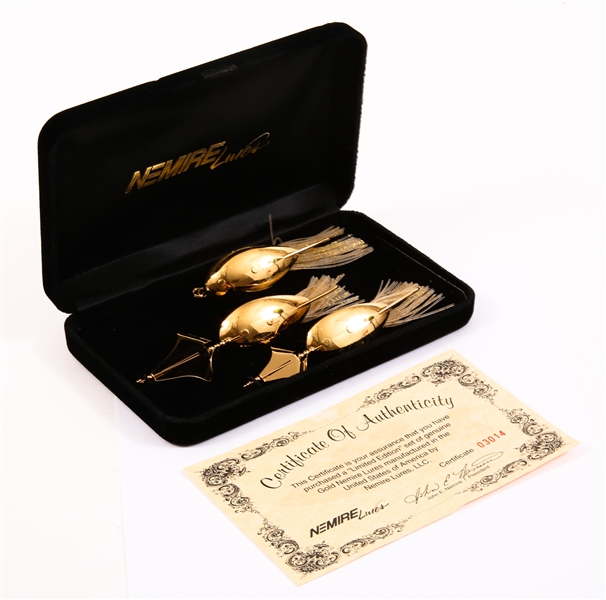 GOLD NEMIRE LURES BOX SET WITH 3 LURES