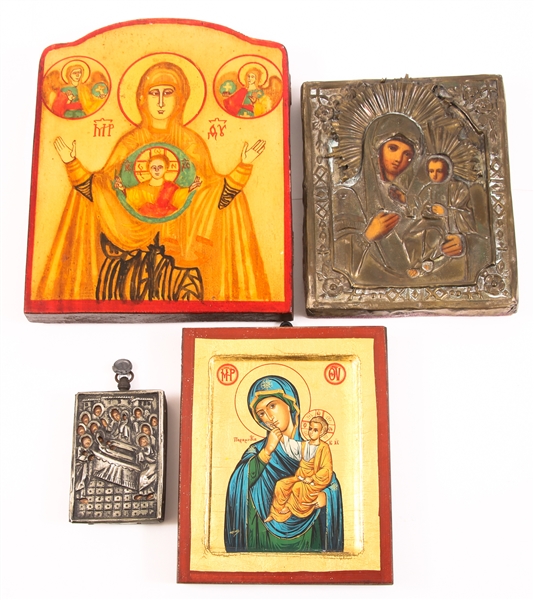 BYZANTINE STYLE RELIGIOUS ICONS - LOT OF 4