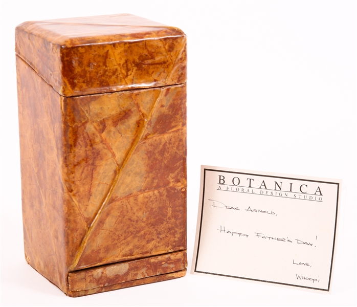 WOODEN TOBACCO LEAF BOX WITH CIGARETTE DRAWER 