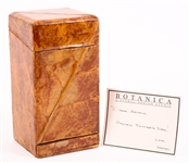 WOODEN TOBACCO LEAF BOX WITH CIGARETTE DRAWER 