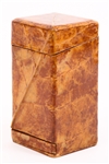 WOODEN TOBACCO LEAF BOX WITH CIGARETTE DRAWER 