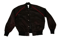 1980s NBC STUDIOS SATIN VARSITY BOMBER JACKET