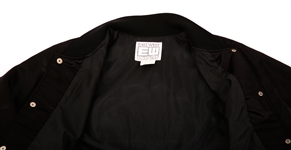 1980s NBC STUDIOS SATIN VARSITY BOMBER JACKET