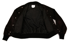 1980s NBC STUDIOS SATIN VARSITY BOMBER JACKET
