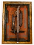 MIXED MEDIA BRUTALIST SWORD WALL SCULPTURE ART