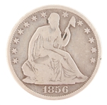 1856-O US SILVER SEATED LIBERTY HALF DOLLAR COIN 