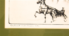 FRAMED R.H. PALENSKE RACE HORSE LITHOGRAPHS - LOT OF 3