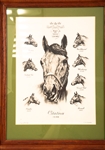 FRAMED R.H. PALENSKE RACE HORSE LITHOGRAPHS - LOT OF 3