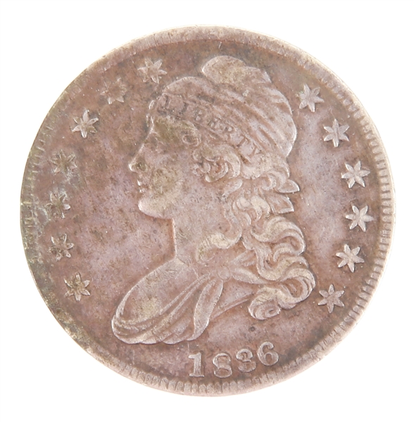 1836 US SILVER CAPPED BUST HALF DOLLAR COIN