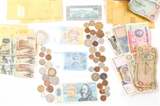 GOLD PLATED EURO, WORLD COINS & PAPER CURRENCY