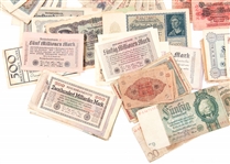 PRE-WWI GERMAN PAPER CURRENCY MARKS - LOT OF 130+