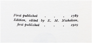 WHITE, GILBERT | The History of Selborne: Illustrated. Thornton Butterworth Limited, 1929