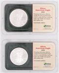 2003 LITTLETON U.S. SILVER EAGLE 1 OZ COINS - LOT OF 2