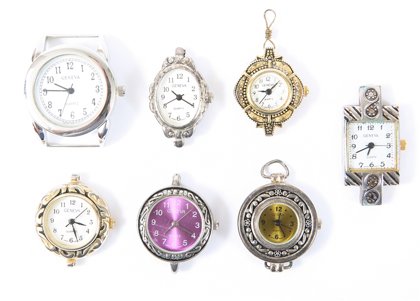 WOMENS GENEVA WRISTWATCHES - LOT OF 7