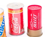 20TH C. PROMOTIONAL GOLF BALL CANS 