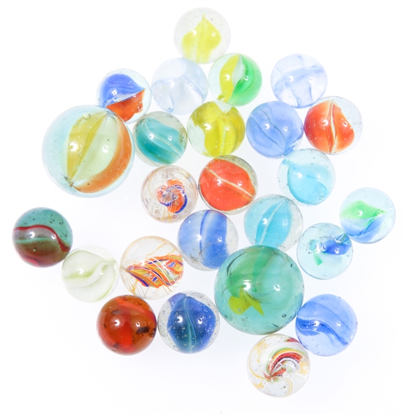 20TH C. SWIRL MARBLES