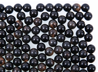 20TH C. OPAQUE BLACK MARBLES 