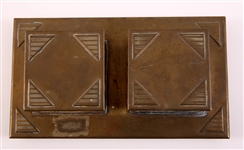 BRADLEY & HUBBARD MANUFACTURING CO BRASS DOUBLE INKWELL