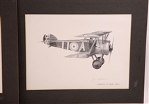 JOE DEMARCO SIGNED PRINTS OF EARLY 20TH C. AIRCRAFT