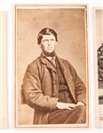 CIVIL WAR ERA CDV UNION SOLDIERS, DRUMMER BOY LOT OF 3