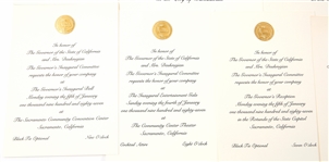 CALIFORNIA GOV. DEUKMEJIAN INAUGURATION INVITES