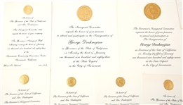CALIFORNIA GOV. DEUKMEJIAN INAUGURATION INVITES