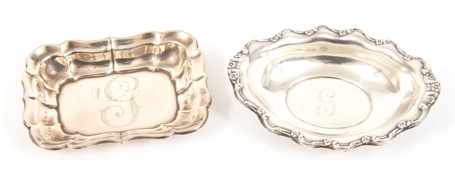 REED & BARTON STERLING SILVER NUT BOWL & ASH TRAY