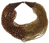 ABACUS ORIGINAL GLASS SEED BEAD MULTI-STRAND NECKLACE