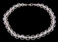 FACETED GLASS BEAD NECKLACE