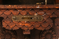 LATE 19TH CENTURY E.N. WELCH WOODEN WALL CLOCK